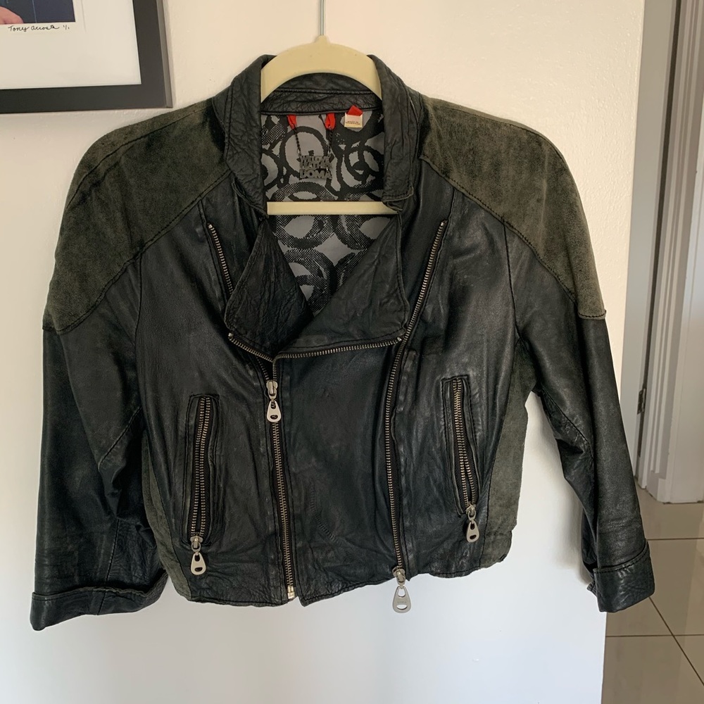 Doma cropped leather jacket